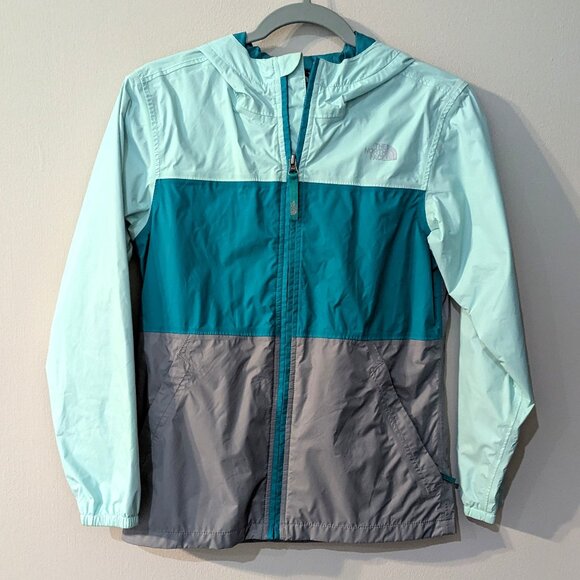 The North Face Girls' Colorblock Windbreaker Jacket. Size Large (14-16) - Picture 1 of 4